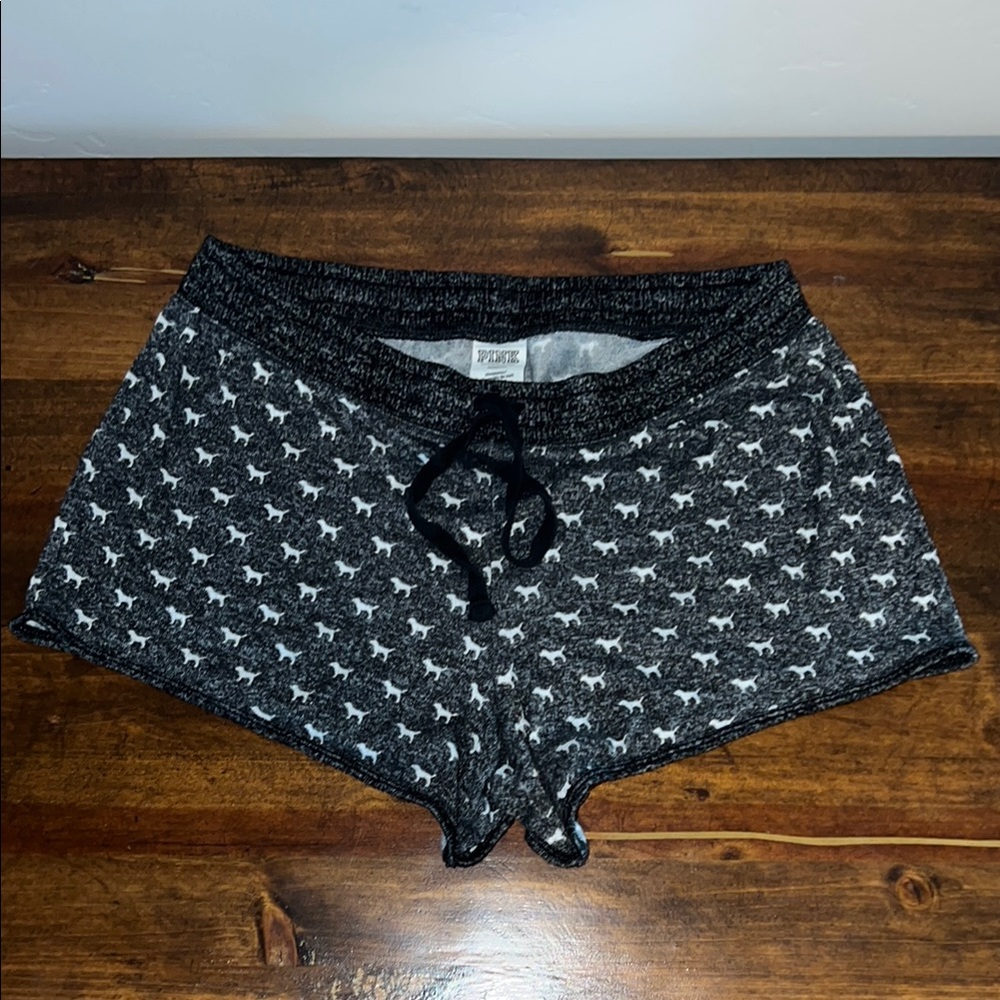PINK Victoria's Secret Black and White Pajama Shorts